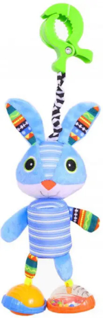 Игрушка-подвеска BIBA TOYS на прищепке Зайка Нуки, 36х12 см Игрушка-подвеска BIBA TOYS на прищепке Зайка Нуки, 36х12 см