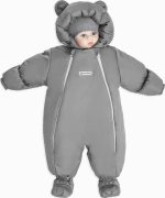 Фотография товара Комбинезон-трансформер зимний меховой AMAROBABY Snowy Travel, серый, р.68