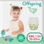 Фотография товара Трусики-подгузники Offspring, размер XXL,15-23 кг, 24 шт, расцветка Авокадо