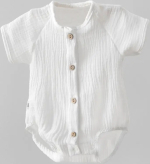 Фотография товара Боди с коротким рукавом KiDi Kids, муслин, молоко, р. 16 рост 50-56 см