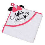 Фотография товара Полотенце детское с уголком Amarobaby Miss Beauty белый