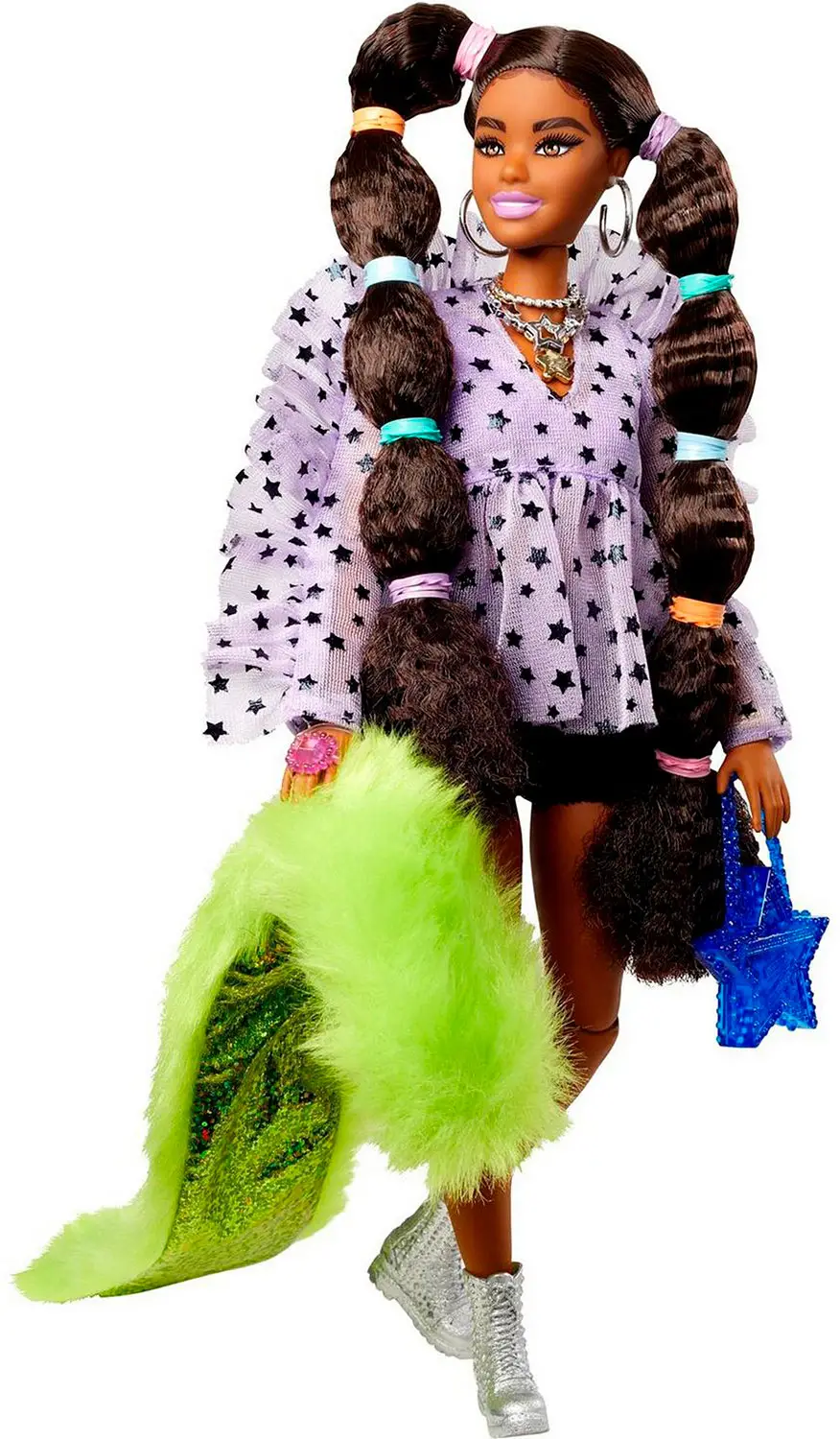 Кукла Barbie Экстра с переплетенными резинками хвостиками