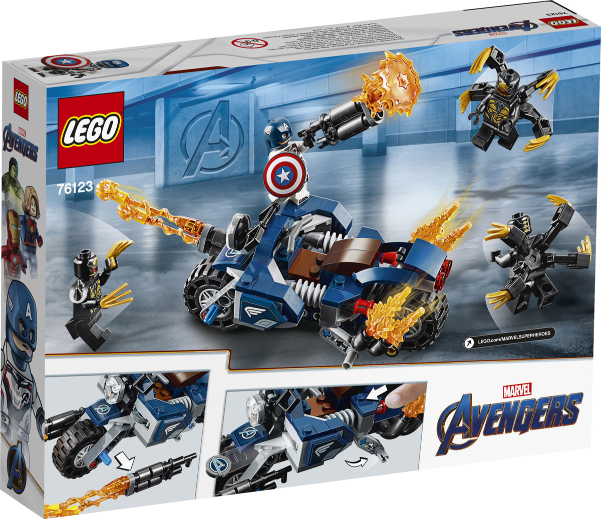 Конструктор LEGO Marvel Super Heroes 76123 Avengers Капитан Америка: Атака  Аутрайдеров купить в Москве в интернет-магазине LEMI KIDS