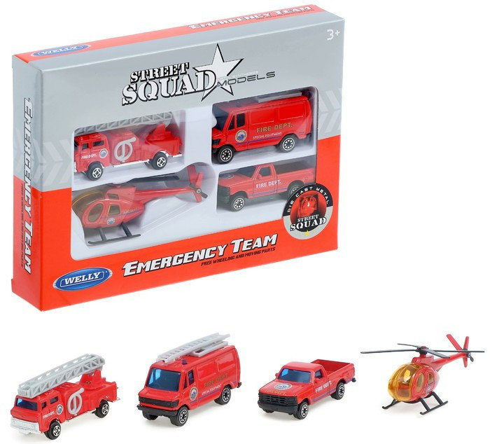 Игровой набор "Служба спасения - пожарная команда" (4 шт)