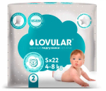Фотография товара Подгузники детские Lovular Hot Wind S 4-8 кг, 22 штуки