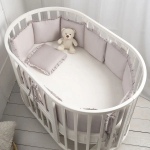 Фотография товара Защита для детской кроватки бампер универсальный Perina Lovely Dream серый