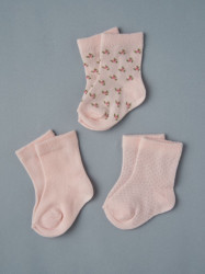 Носочки тонкие для девочки Little Star Ассорти полянка 3 пары 7-9 см