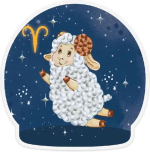 Кристальная мозаика Фрея, магнит Знаки зодиака. Овен, 9x9 см