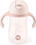 Фотография товара Поильник с трубочкой и ручками Happy Baby 2.0, 260 мл, pink