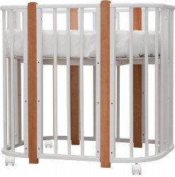 Кроватка детская Incanto Nuvola Lux New цвет белый стойки бук
