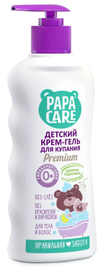 Фотография товара Детский крем-гель для купания, Papa Care 250 мл