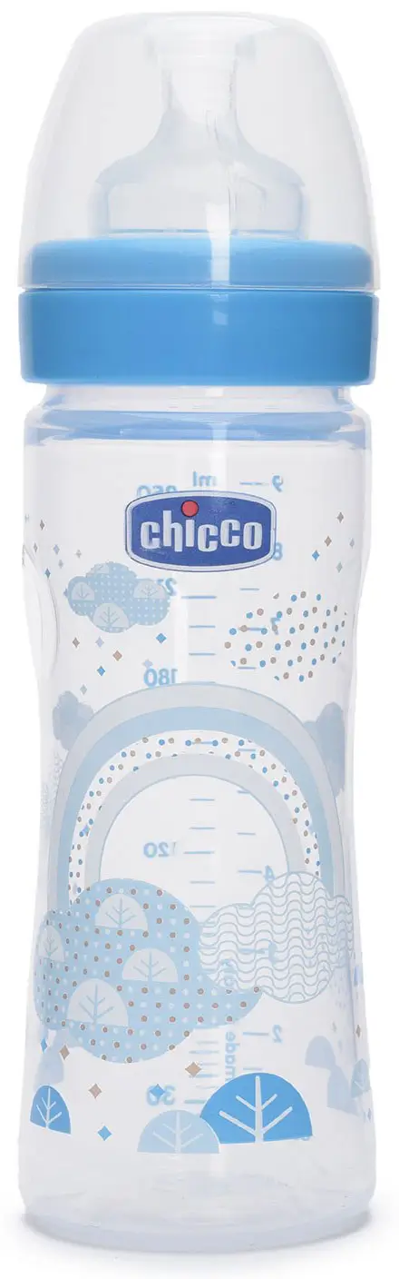 Бутылочка с силиконовой соской Chicco Well-Being Boy 250 мл 2m+