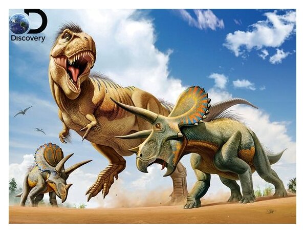 Стерео пазл Prime 3D 10329 Тираннозавр против трицератопса 500 деталей