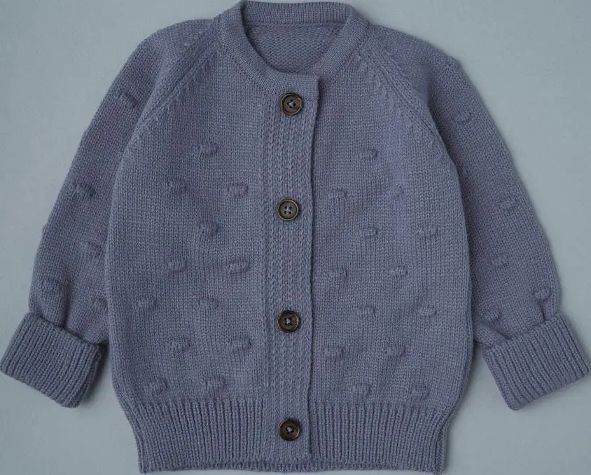 Кофточка вязаная Pom Pom Little Star, р. 62, индиго