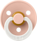 Фотография товара Пустышка латексная ночная Bibs Colour Glow Anatomical, Blush, 0 plus