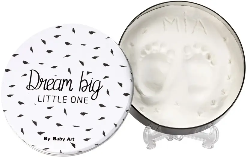 Коробочка для отпечатка Мэджик бокс Baby Art круглая, черно-белая арт. 3601091080