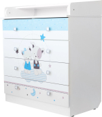 Комод Polini kids Simple 1780 Лучшие друзья белый Комод Polini kids Simple 1780 Лучшие друзья белый