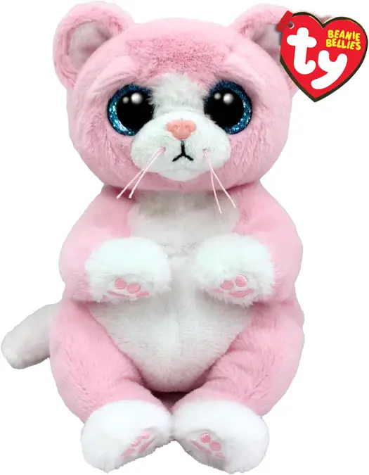 Игрушка мягконабивная TY Beanie Bellies Розовая кошечка Lillibelle 15 см