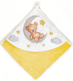 Фотография товара Полотенце детское с уголком AmaroBaby Wash Bear, 90х90 см, жёлтый