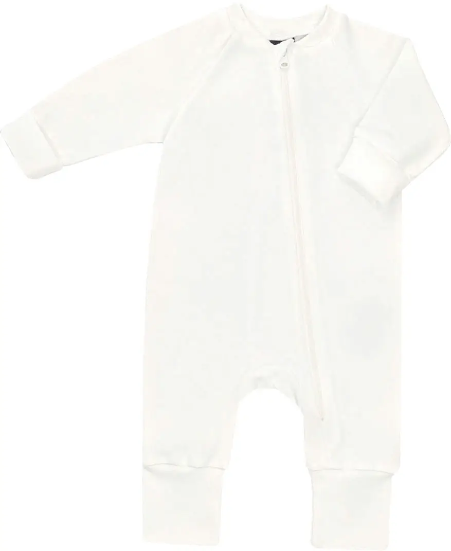 Комбинезон на манжетах Mjolk Sleep and Play Экрю, р. 86, с рукавом реглан