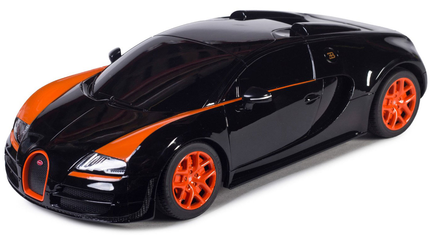 Гоночная машина Rastar Bugatti Veyron Grand Sport Vitesse (53900) 1:18  чёрный купить в Москве в интернет-магазине LEMI KIDS