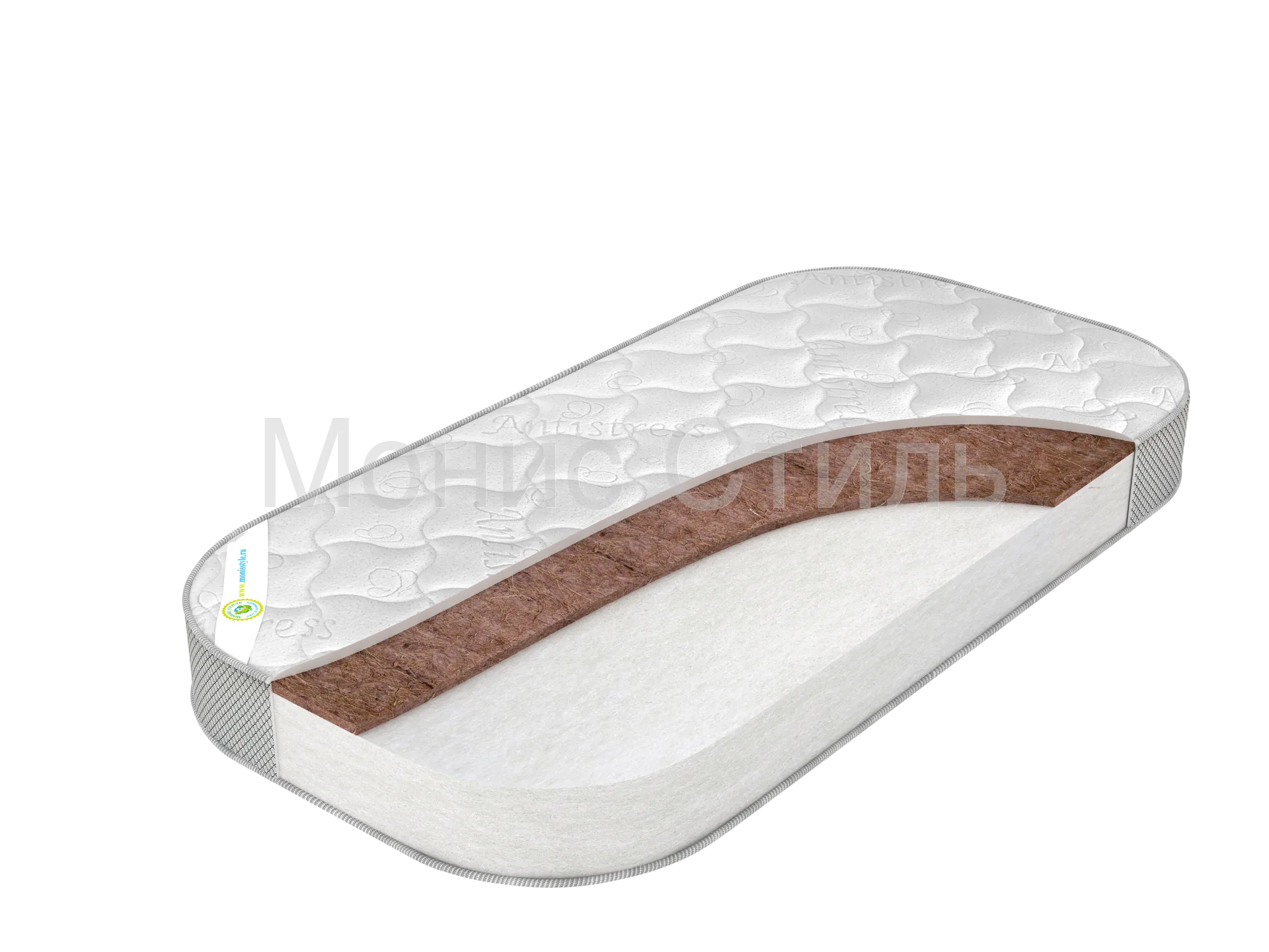 МОНИС СТИЛЬ Матрас в кроватку Asti Venesia Холкон - Кокос латексированный 85х60х12 см
