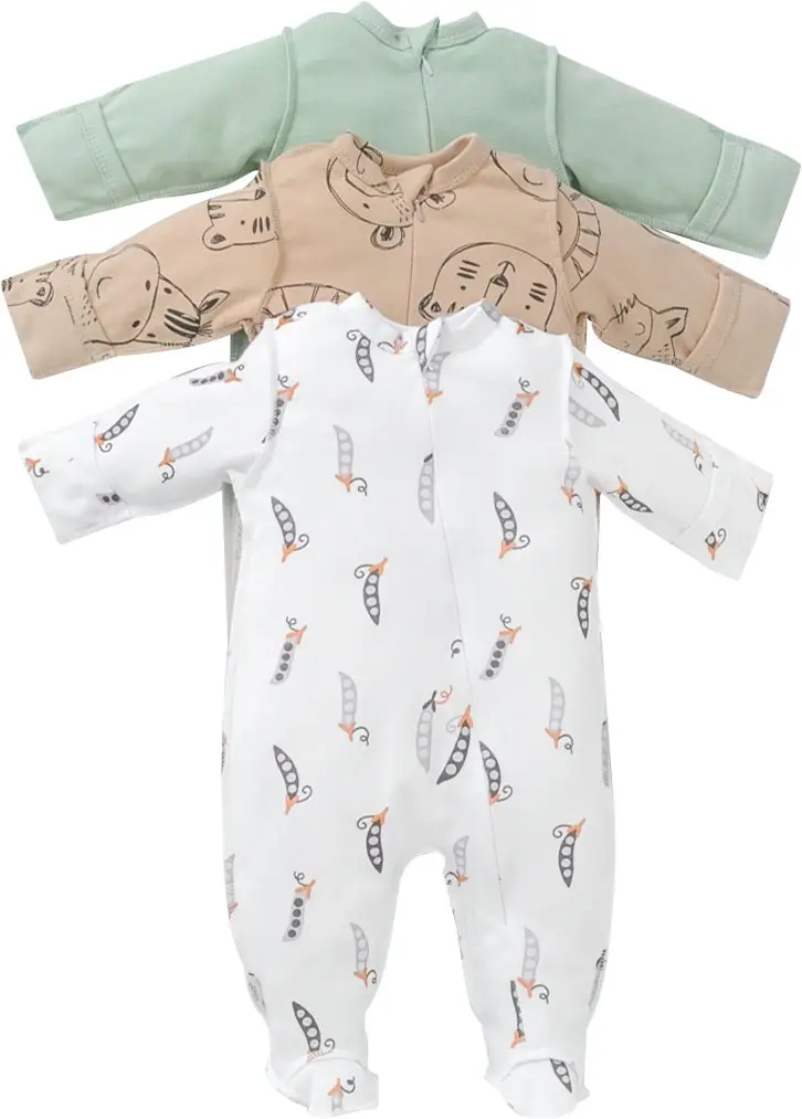 Комбинезон слип Крошки Горошки KiDi kids, 3 шт/уп, р. 20, рост 62-68 см