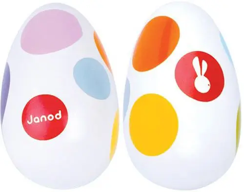 Маракасы Janod овальные, белые