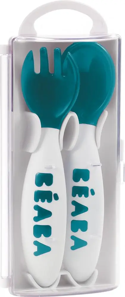 Набор детских столовых приборов Beaba 2ND Age Blue