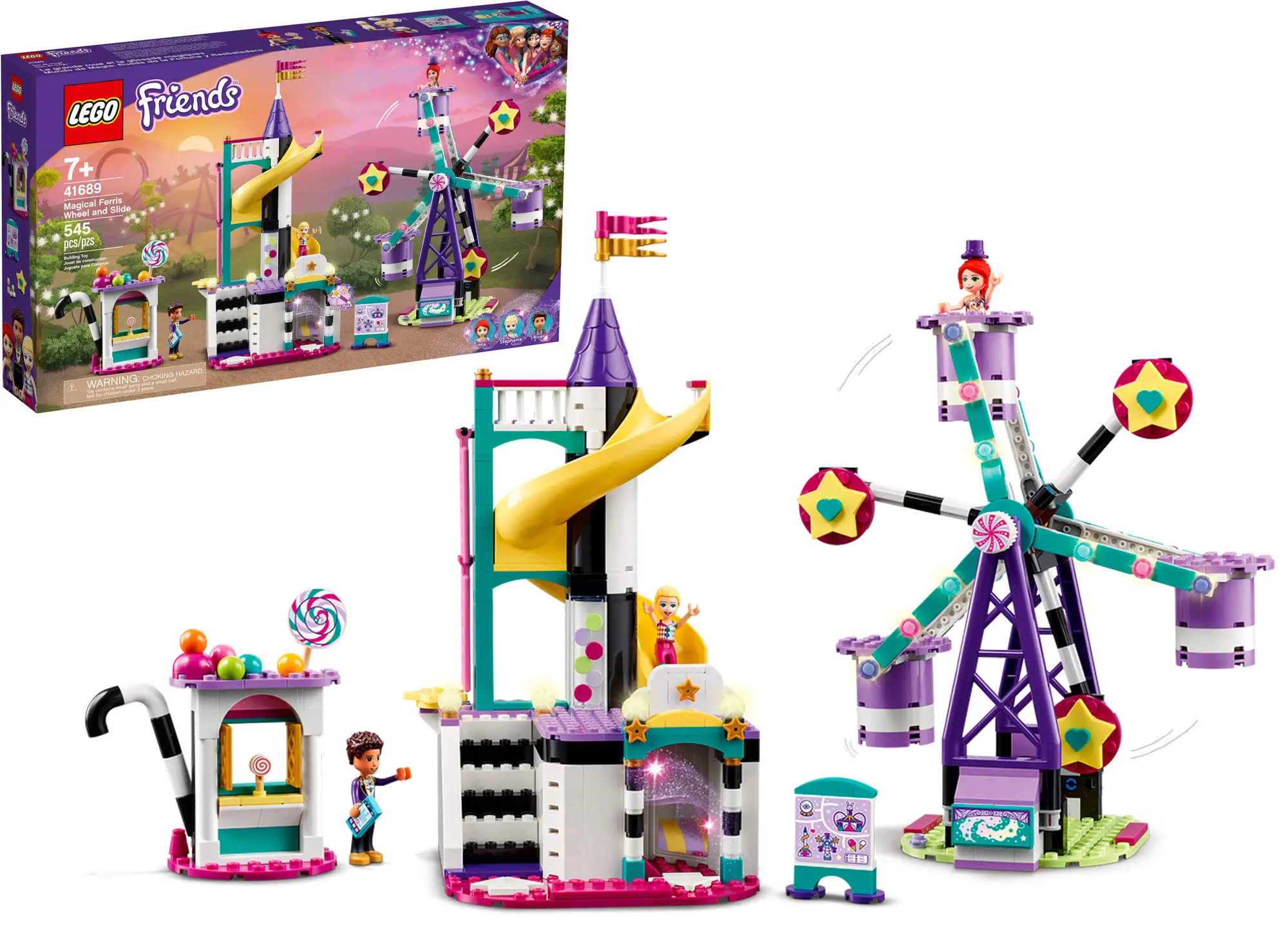 Конструктор Lego Friends 41689 Волшебное колесо обозрения и горка