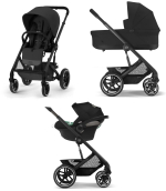 Детская коляска Cybex Balios S Lux BLK 3 в 1 цвет Moon Black