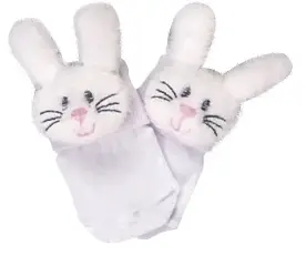 Носочки трикотажные Little Star Зайчонок плюшевый 0-3 месяцев белый