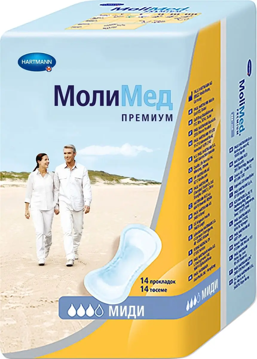 Урологические прокладки Hartmann MoliMed Premium Midi 14 штук