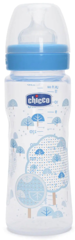 Фотография товара Бутылочка с силиконовой соской Chicco Well-Being Boy 330 мл от 4m+