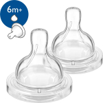 Соска силиконовая для густых жидкостей Philips Avent Classic+ 6m+ 2 штуки