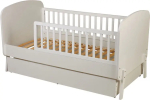 Кровать детская Polini kids Mirum 2010 c ящиком, белая/белая