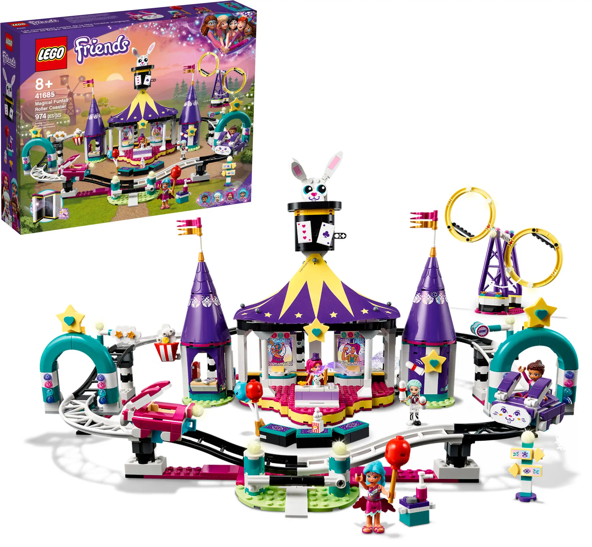 Конструктор Lego Friends 41685 Американские горки на Волшебной ярмарке
