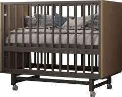 Кроватка детская Cambridge Incanto, маятник продольный, цвет графит/дуб
