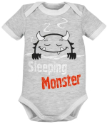 Фотография товара Боди с коротким рукавом Amarobaby Monsters серая коллекция 56