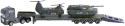 Металлический автоперевозчик с 2 моделями военной техники