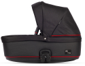 Универсальная коляска Verona SE (3 в 1) чёрная, чёрная перфорированная кожа, красная рама