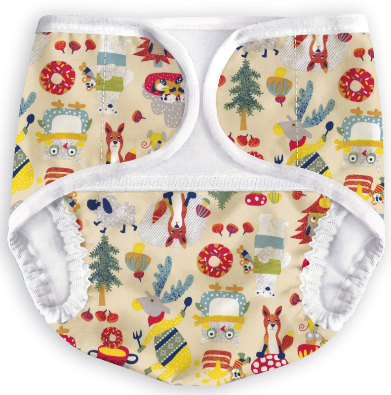 Multi-diapers подгузники-трусики размер С (7-18 кг) Лисы