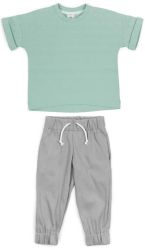 Костюм детский Amarobaby Jump футболка, брюки, мятный и серый, размер 104-110