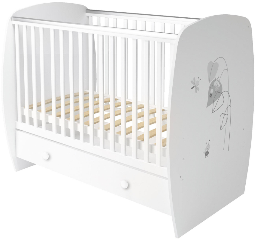 Кровать детская Polini kids French 710 Amis с ящиком белый