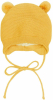 Шапка детская вязаная Amarobaby Pure Love Pompony демисезонная, с подкладом, 40-42, жёлтая
