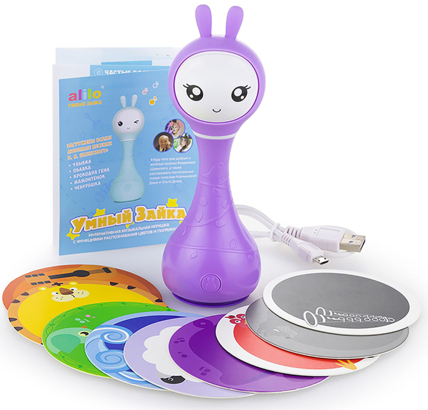 Интерактивная развивающая игрушка Умный зайка alilo R1 фиолетовый