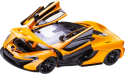 Машина металлическая McLaren P1, двери и капот открываются, масштаб 1:24, жёлтая