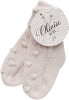 Носочки вязаные Olivia knits PomPom Серый циркон 12 см 