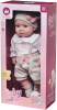 Пупс-кукла Junfa в бело-серой одежде, 40 см