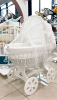Колыбель плетёная ComfortBaby Home с комплектом белья, белоснежный